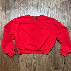 Red Juniors Cropped Crewneck Sweatshirt - Sz XXL